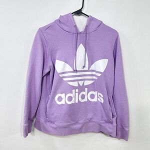 Adidas Originals Trefoil Lilac Hoodie Sweatshirt Relaxed Fit Cozy Y2K Sporty‎ M